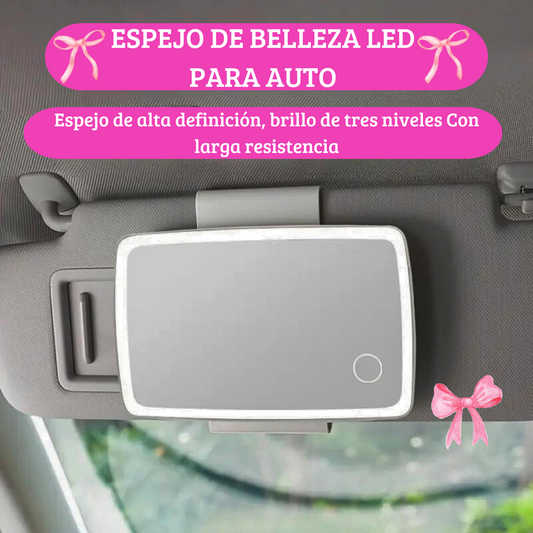 ESPEJO LED DE MAQUILLAJE PARA AUTO